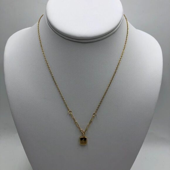 18K Gold Plated Women's Etched 'Forever Love' Necklace Romantic Jewelry - Picture 4 of 12